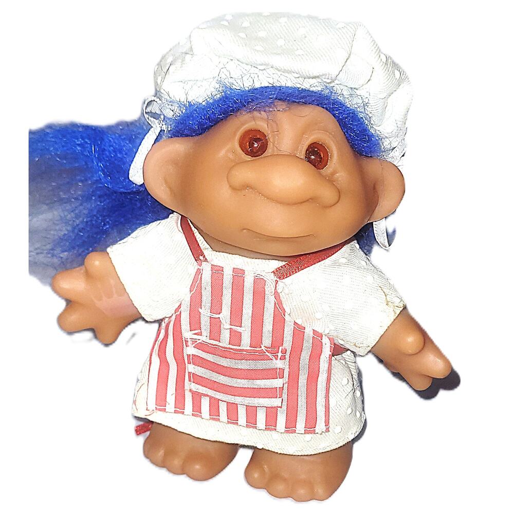 5" 2001 Vintage TT Troll Chef in Apron no Utensils